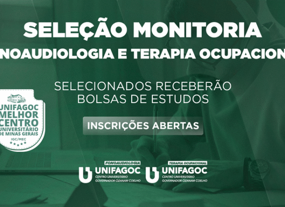Fonoaudiologia e Terapia Ocupacional UNIFAGOC oferecem vagas para Programa de Monitoria 2026-2