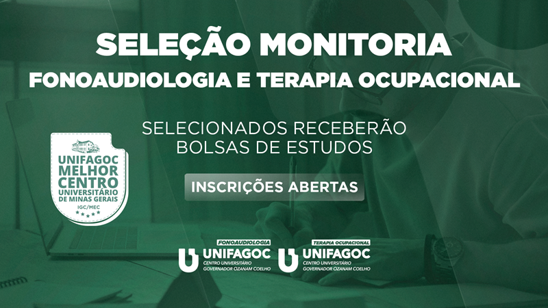 Fonoaudiologia e Terapia Ocupacional UNIFAGOC oferecem vagas para Programa de Monitoria 2026-2
