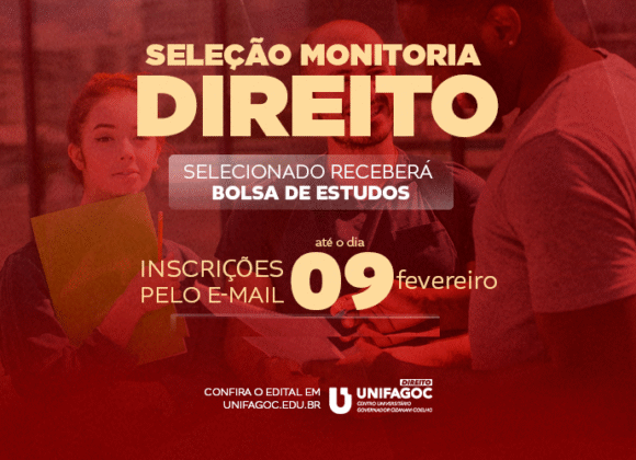 Direito UNIFAGOC divulga Edital do Programa de Monitoria para 2026-1
