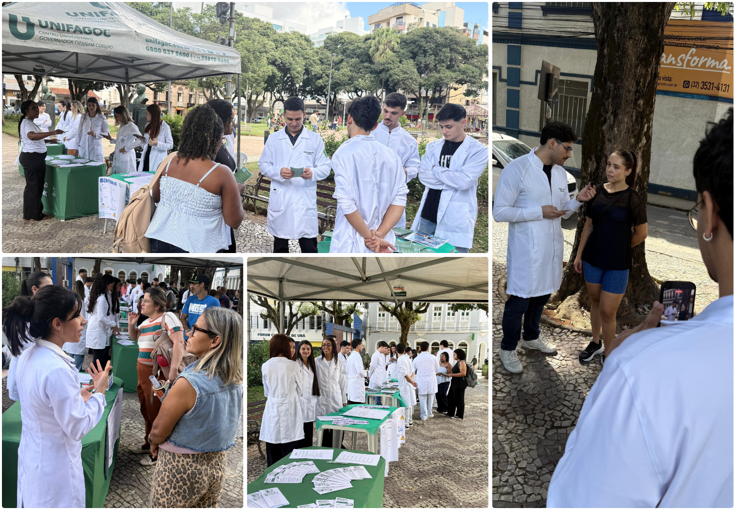 Nutrição UNIFAGOC realiza intervenção na Praça São Januário sobre uso de canetas emagrecedoras