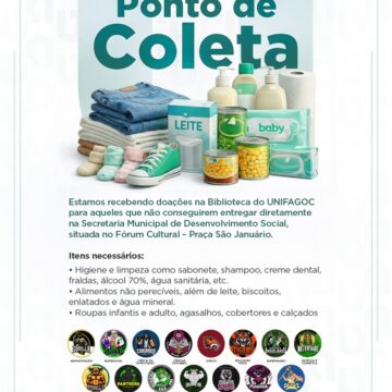 UNIFAGOC é ponto oficial de coleta para pessoas atingidas pelas chuvas em Ubá
