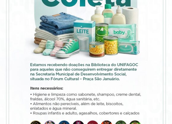 UNIFAGOC é ponto oficial de coleta para pessoas atingidas pelas chuvas em Ubá