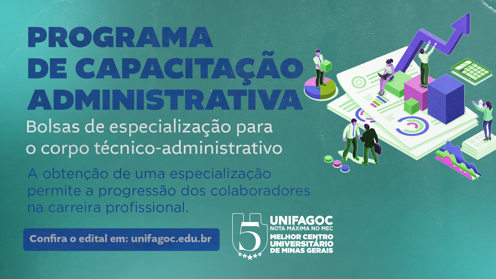 UNIFAGOC abre novo edital com bolsas de pós-graduação para colaboradores técnico-administrativos