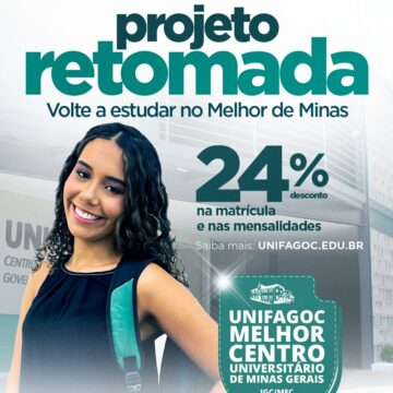 Projeto Retomada 2026-1: volte a estudar no UNIFAGOC com até 24% de desconto