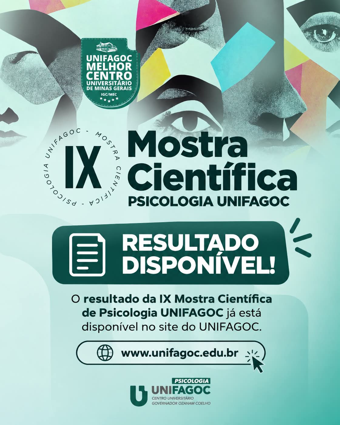 Psicologia UNIFAGOC divulga resultado da IX Mostra Científica