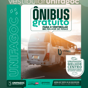 Prova Presencial do Vestibular UNIFAGOC 2026-1 ocorre neste sábado (25); Instituição disponibiliza ônibus gratuitos para candidatos de Ubá e Região