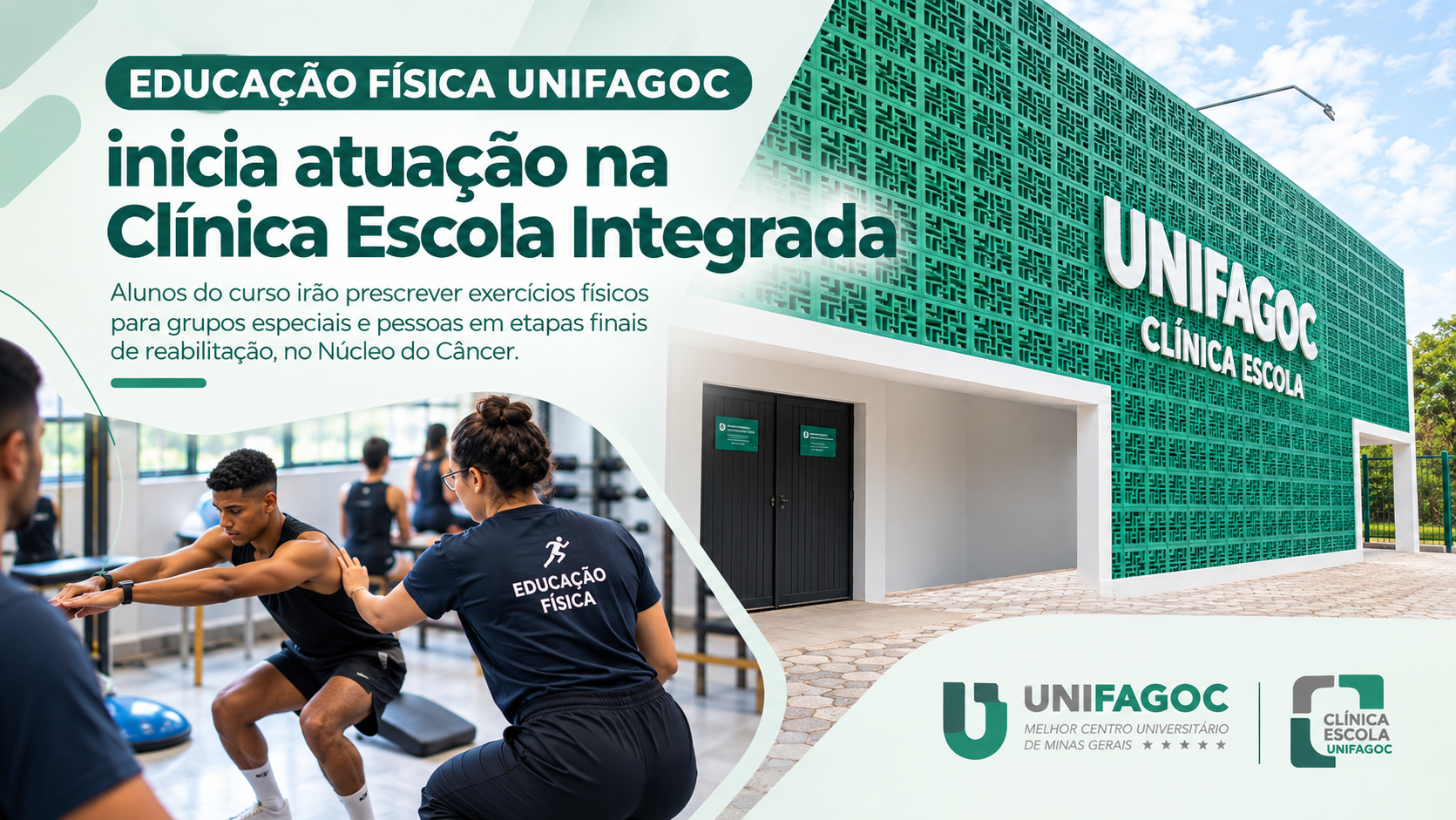 Educação Física UNIFAGOC inicia atuação na Clínica Escola Integrada com prescrição de exercícios para grupos especiais