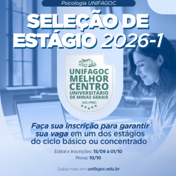 UNIFAGOC divulga edital para vagas de Estágio Curricular Obrigatório em Psicologia para 2026-1