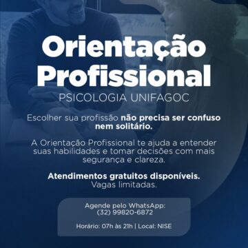 NISE  UNIFAGOC oferece orientação profissional gratuita para quem deseja escolher ou mudar de carreira
