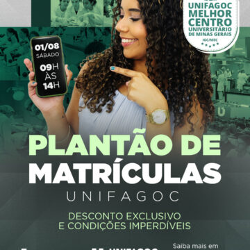 UNIFAGOC realiza plantão de matrículas neste sábado (01/08)