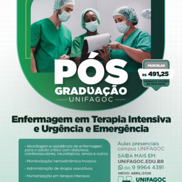 Pós-graduação em Enfermagem em Terapia Intensiva e Urgência e Emergência do UNIFAGOC abre turma para abril de 2026