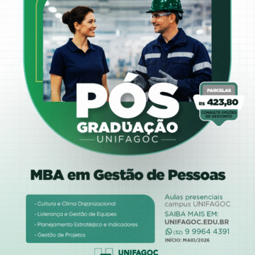 UNIFAGOC está com inscrições abertas para MBA em Gestão de Pessoas com início em maio de 2026