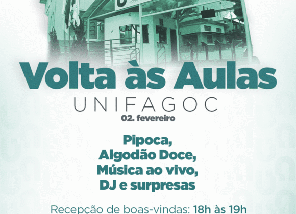 UNIFAGOC tem programação especial para o Volta às Aulas 2026-1