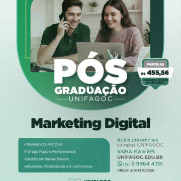 UNIFAGOC abre nova turma da Pós-Graduação em Marketing Digital com início em agosto de 2026
