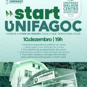 Start UNIFAGOC acontece na próxima quarta-feira (10) com programação especial para calouros e candidatos