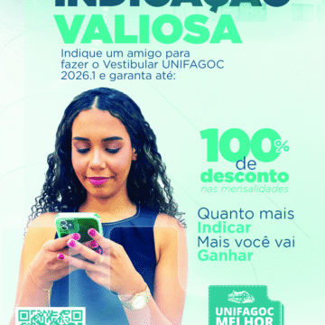 Indicação Valiosa: alunos do UNIFAGOC podem conquistar até 100% de desconto nas mensalidades