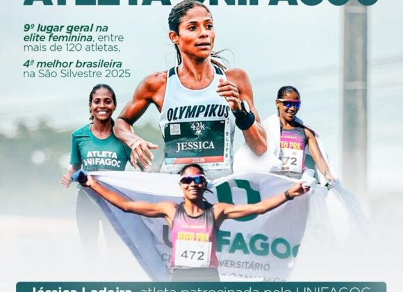 Atleta patrocinada pelo UNIFAGOC Jéssica Ladeira conquista resultado histórico na 100ª Corrida de São Silvestre