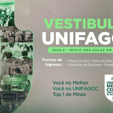 Vestibular UNIFAGOC 2026-2 está com inscrições abertas; Estude na MELHOR DE MINAS