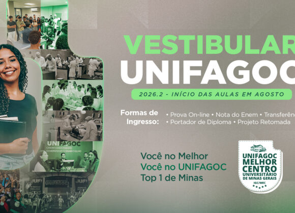 Vestibular UNIFAGOC 2026-2 está com inscrições abertas; Estude na MELHOR DE MINAS