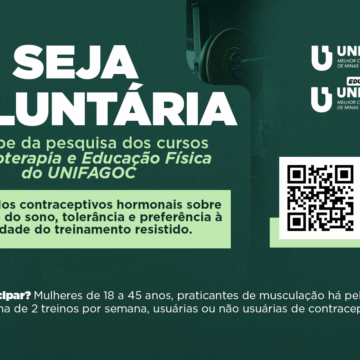 Pesquisa do UNIFAGOC convida mulheres para estudo sobre contraceptivos hormonais, sono e treinamento resistido