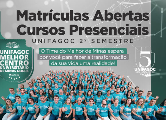 Vestibular UNIFAGOC 2025-2 está com inscrições abertas; Estude na MELHOR DE MINAS