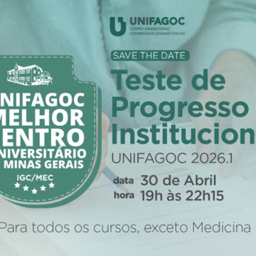 Teste de Progresso Institucional 2026-1 do UNIFAGOC será aplicado no dia 30 de abril