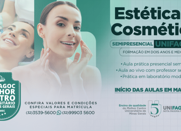 UNIFAGOC lança curso semipresencial de Estética e Cosmética para ingresso em abril de 2026