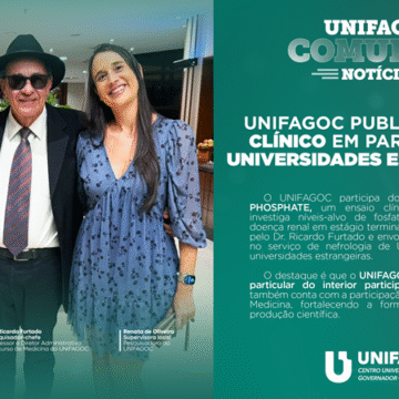UNIFAGOC publica estudo clínico em parceria com universidades estrangeiras