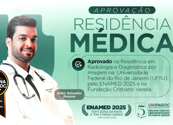 Formado na Medicina UNIFAGOC, Allan Salvador conquista aprovações na residência em Radiologia e Diagnóstico por Imagem