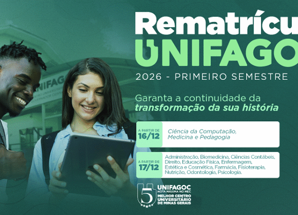 Rematrícula UNIFAGOC 2026.1 já está disponível