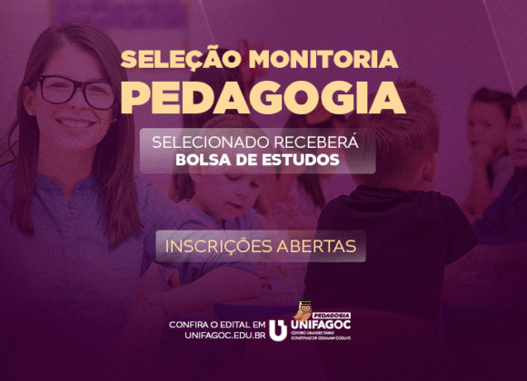 Pedagogia UNIFAGOC divulga edital do Programa de Monitoria 2026-1
