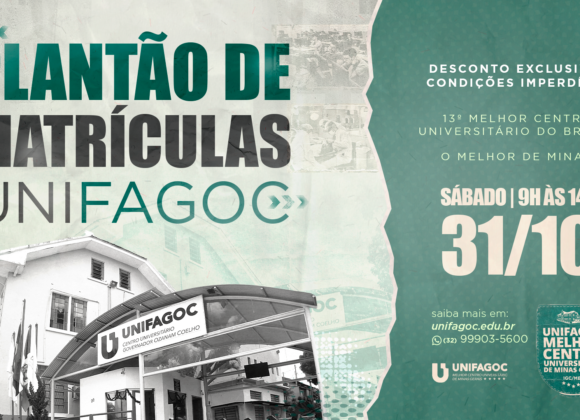 UNIFAGOC realiza plantão de matrículas neste sábado (31/10)