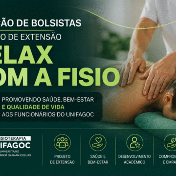 Fisioterapia UNIFAGOC seleciona bolsistas para projeto de extensão “Relax com a Fisio”
