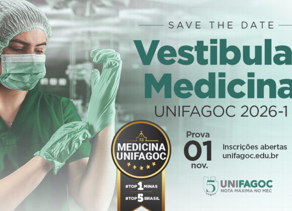 Inscrições abertas para o Vestibular de Medicina UNIFAGOC 2026-1; estude na TOP 1 Minas e TOP 5 Brasil